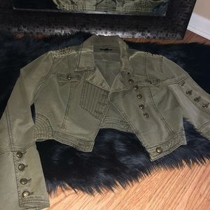 Crop Military Style Jacket